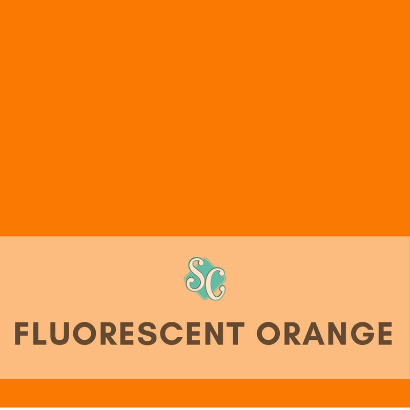 Fluorescent Orange / Pie Cuadrado 12"x 12"