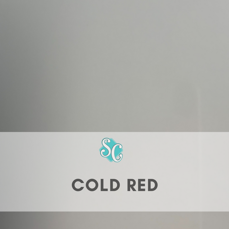 Cold Red (Pie Cuadrado 12"x12")