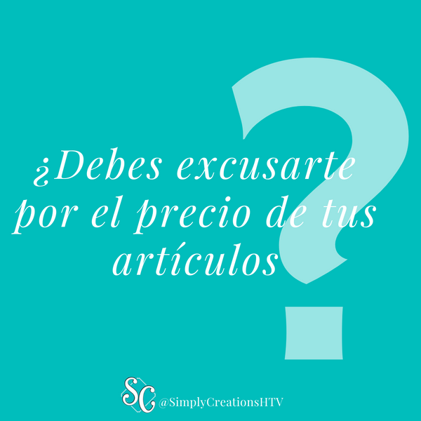 ¿Debes excusarte por el precio de tus artículos?