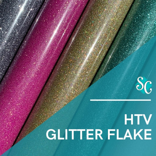Glitter Flake™ HTV Material Brillo (12")