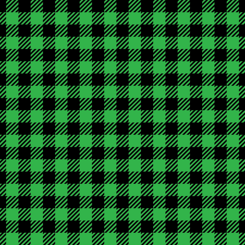 Green Flannel / Pie Cuadrado (12"x12")