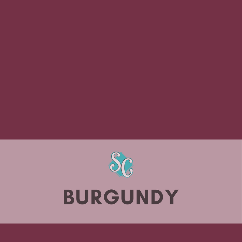 Burgundy / Pie Cuadrado (12"x12")