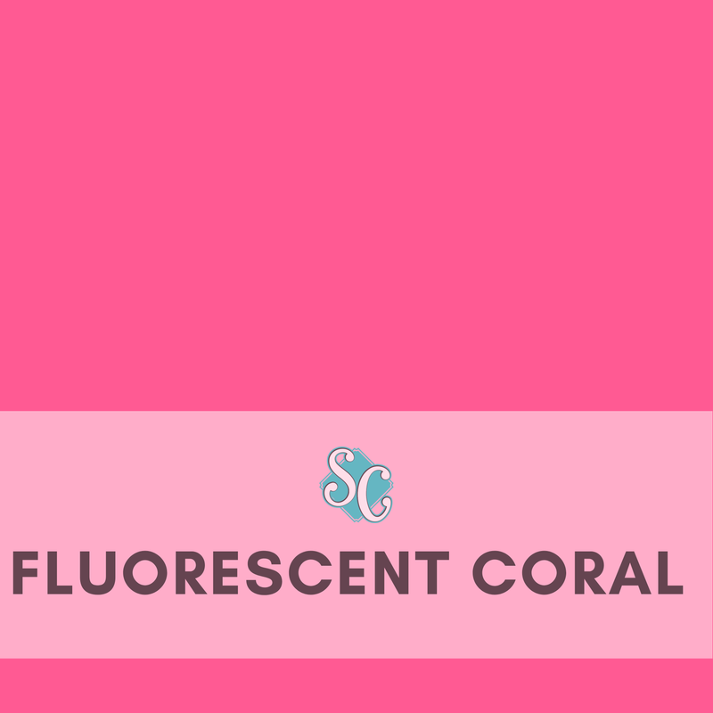 Fluorescent Coral / Pie Cuadrado (12"x12")