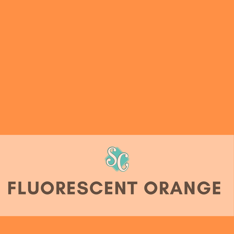 Fluorescent Orange / Pie Cuadrado (12"x12")