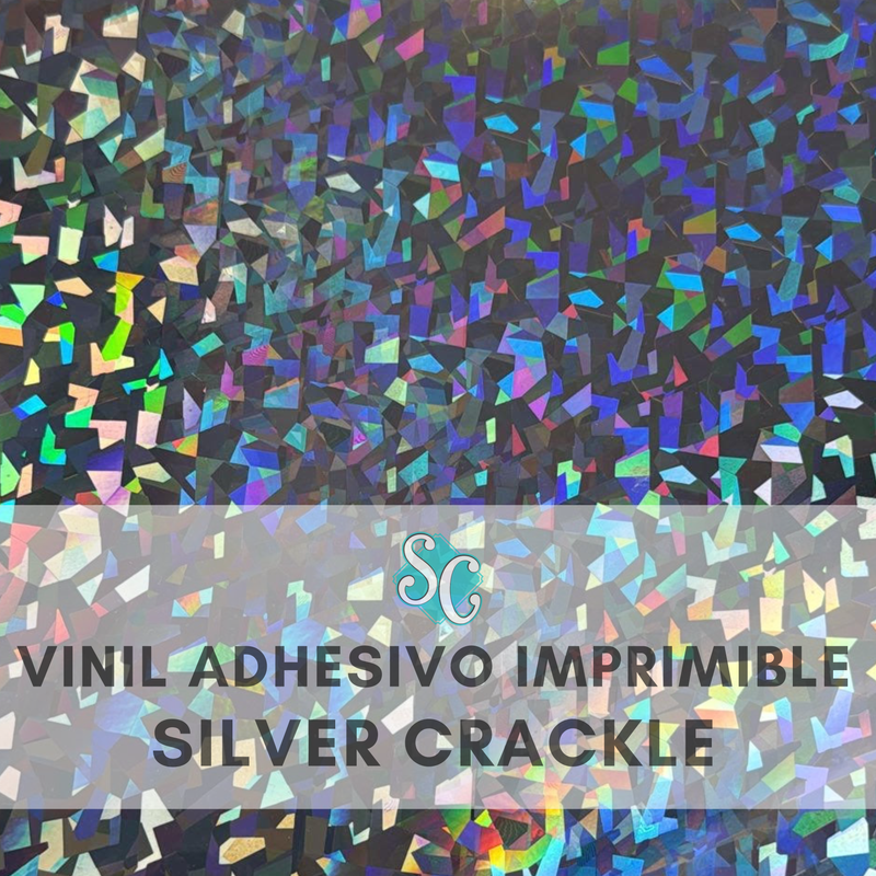 Silver Crackle / Paquete de 10 Hojas