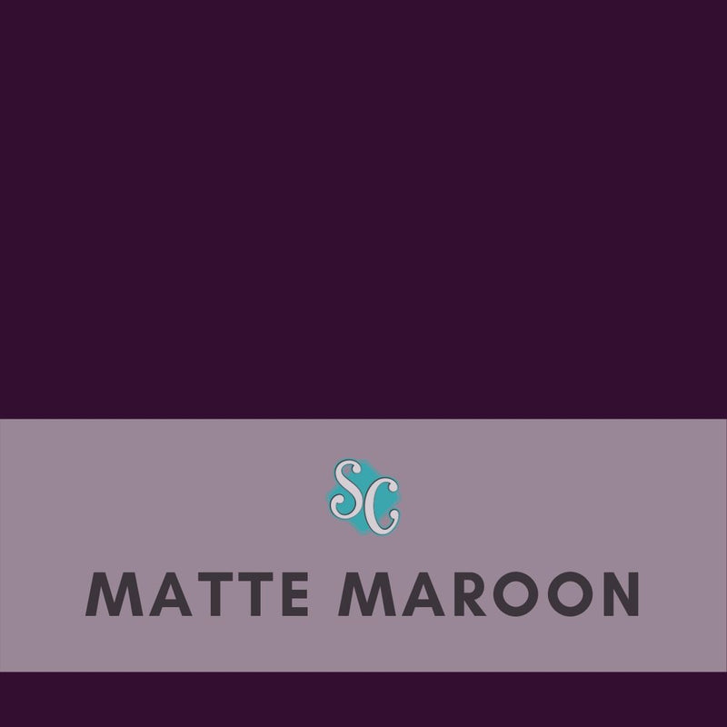 Matte Maroon / Pie Lineal (12"x15")