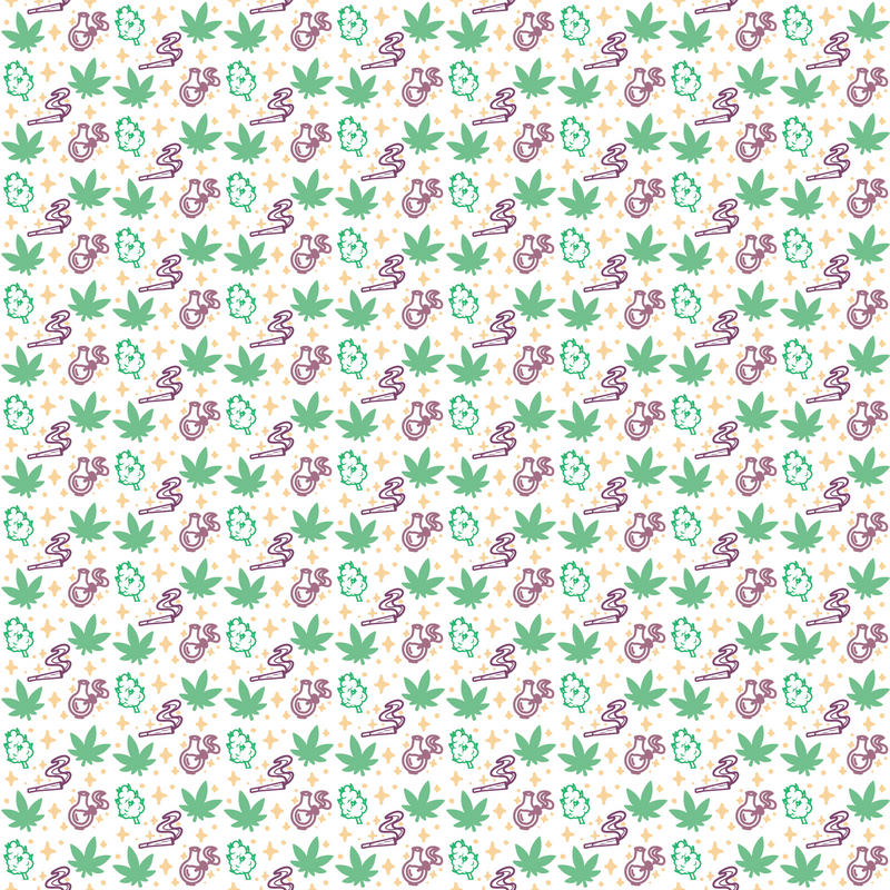 420 Doodles White / Pie Cuadrado (12"x12")