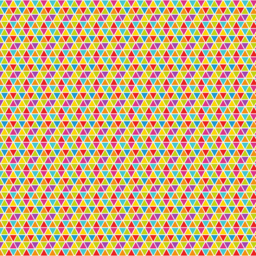 Colorful Triangles / Pie Cuadrado (12"x12")