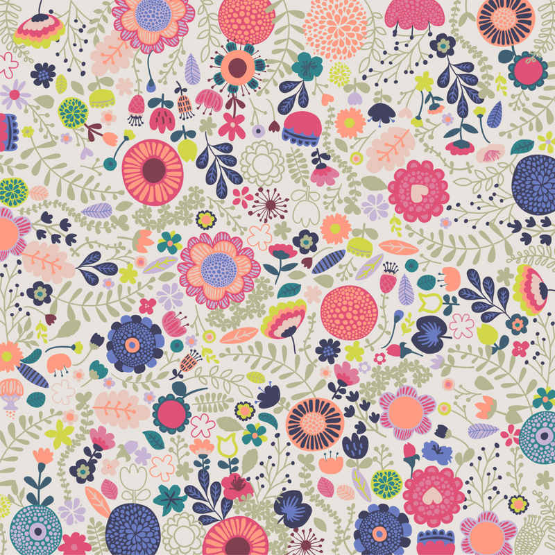 Flowers / Pie Cuadrado (12"x12")