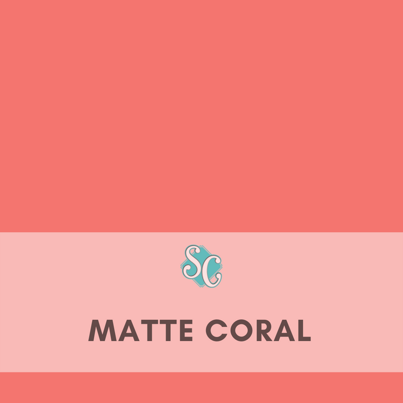 Matte Coral / Pie Cuadrado (12"x12")
