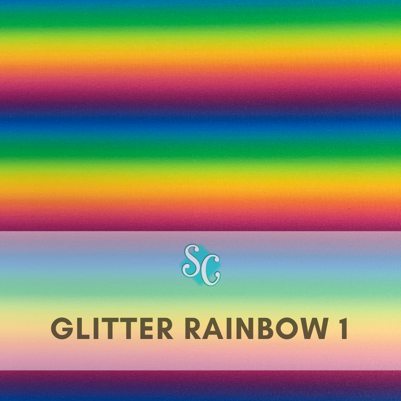 Glitter Rainbow 1 / Pie Cuadrado (12"x12")