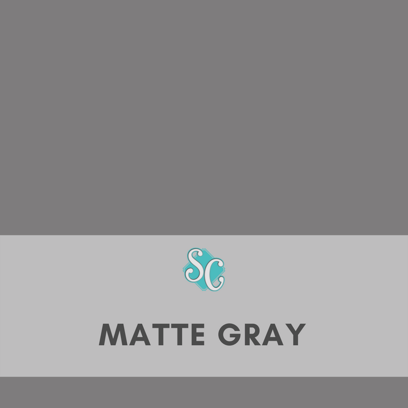 Matte Gray / Pie Cuadrado (12"x12")