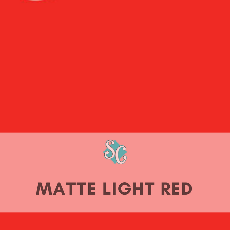 Matte Light Red / Pie Cuadrado (12"x12")