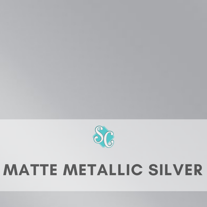 Matte Metallic Silver / Pie Cuadrado (12"x12")