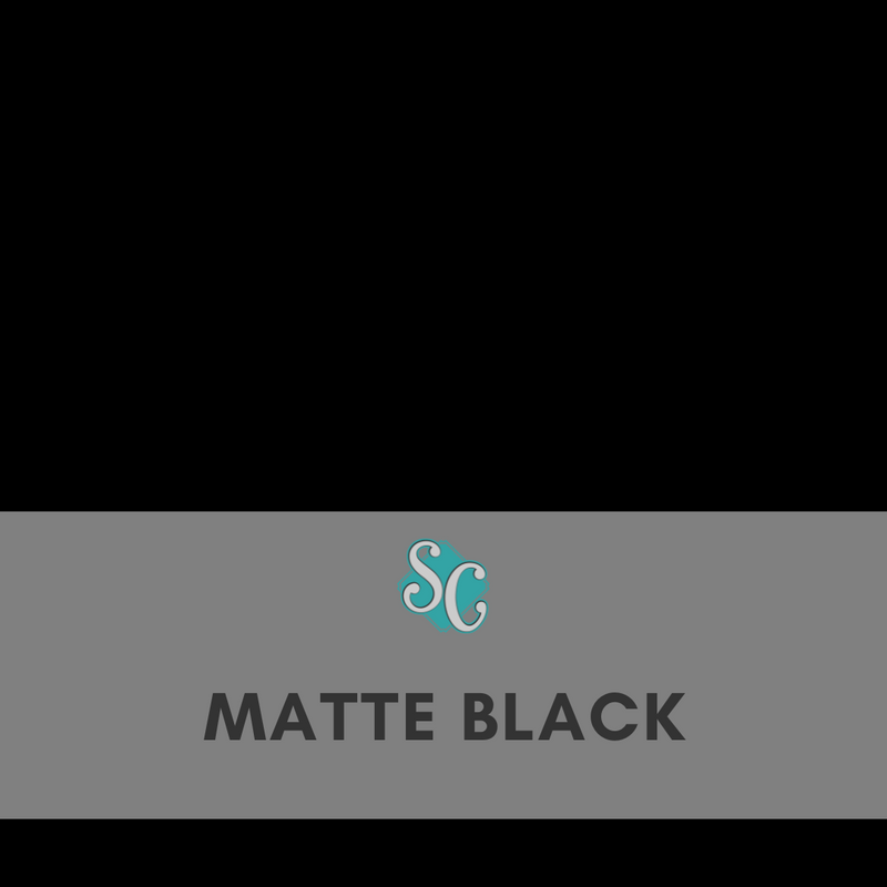 Matte Black / Pie Cuadrado (12"x12")