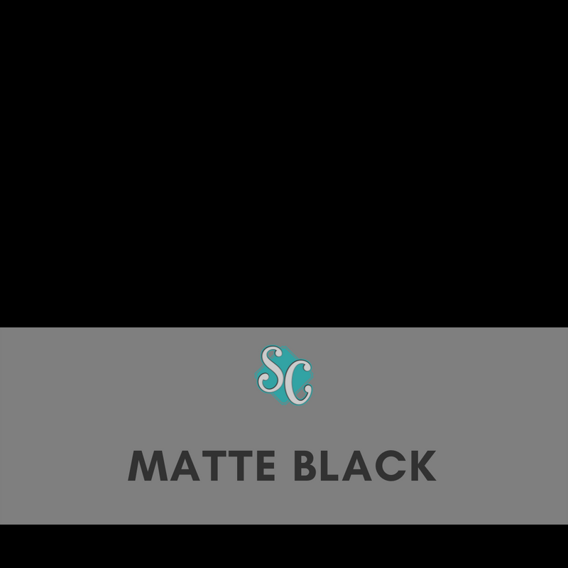 Matte Black / Pie Cuadrado (12"x12")