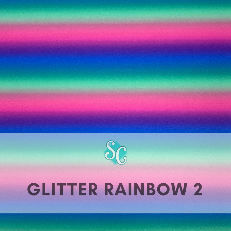Glitter Rainbow 2 / Pie Cuadrado (12"x12")