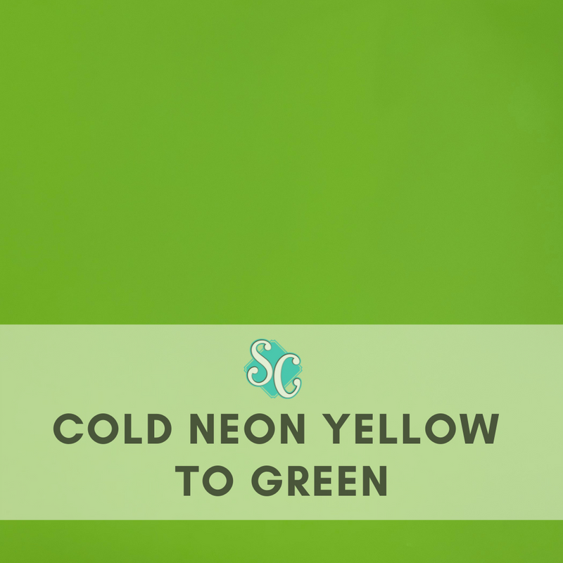 Cold Neon Yellow to Green (Pie Cuadrado 12"x12")