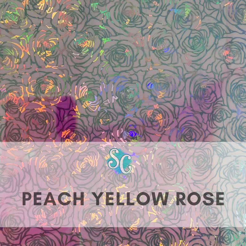 Peach Yellow Rose / Pie Cuadrado (12"x12")