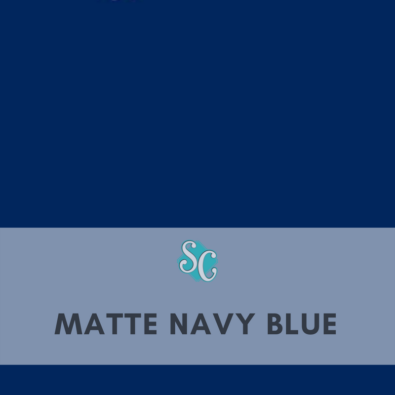 Matte Navy Blue / Pie Cuadrado (12"x12")