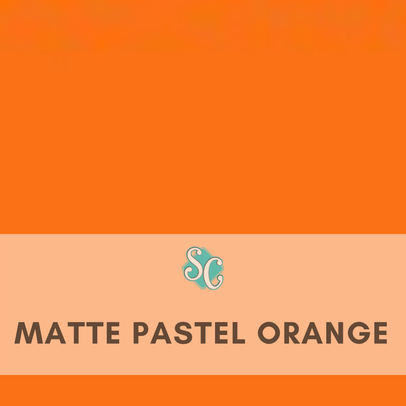 Matte Pastel Orange / Pie Cuadrado (12"x12")