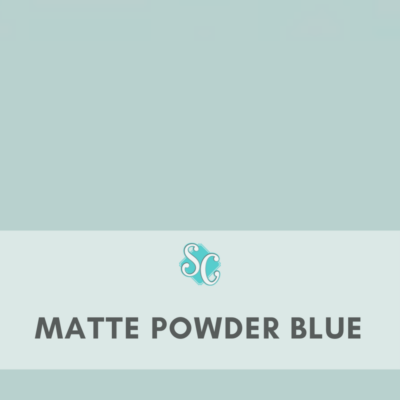 Matte Powder Blue / Pie Cuadrado (12"x12")