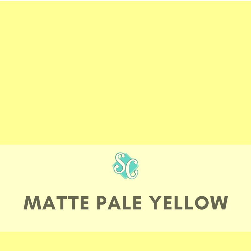 Matte Pale Yellow / Yarda (12"x36")