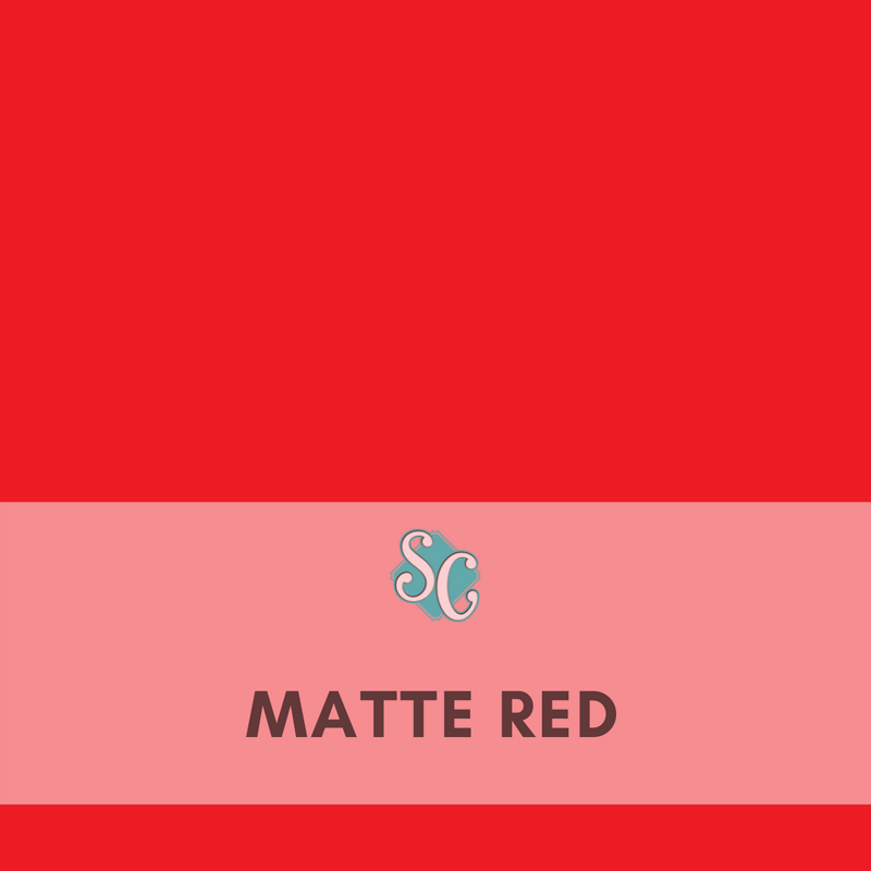 Matte Red / Pie Cuadrado (12"x12")