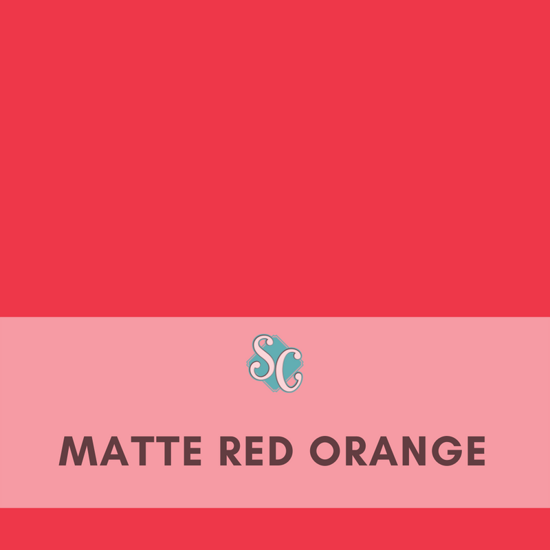 Matte Red Orange / Pie Cuadrado (12"x12")