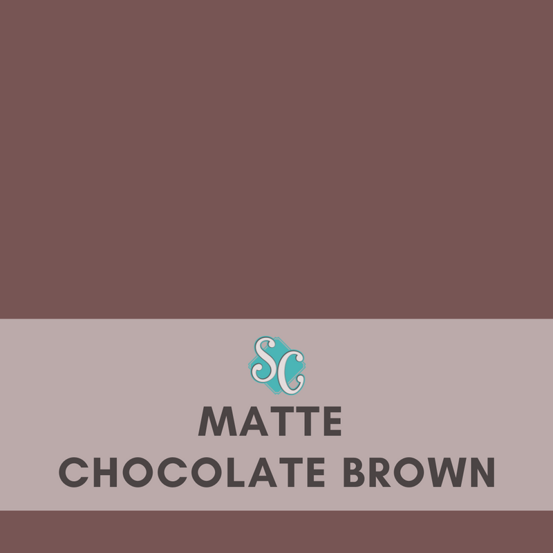 Matte Chocolate Brown / Pie Cuadrado (12"x12")