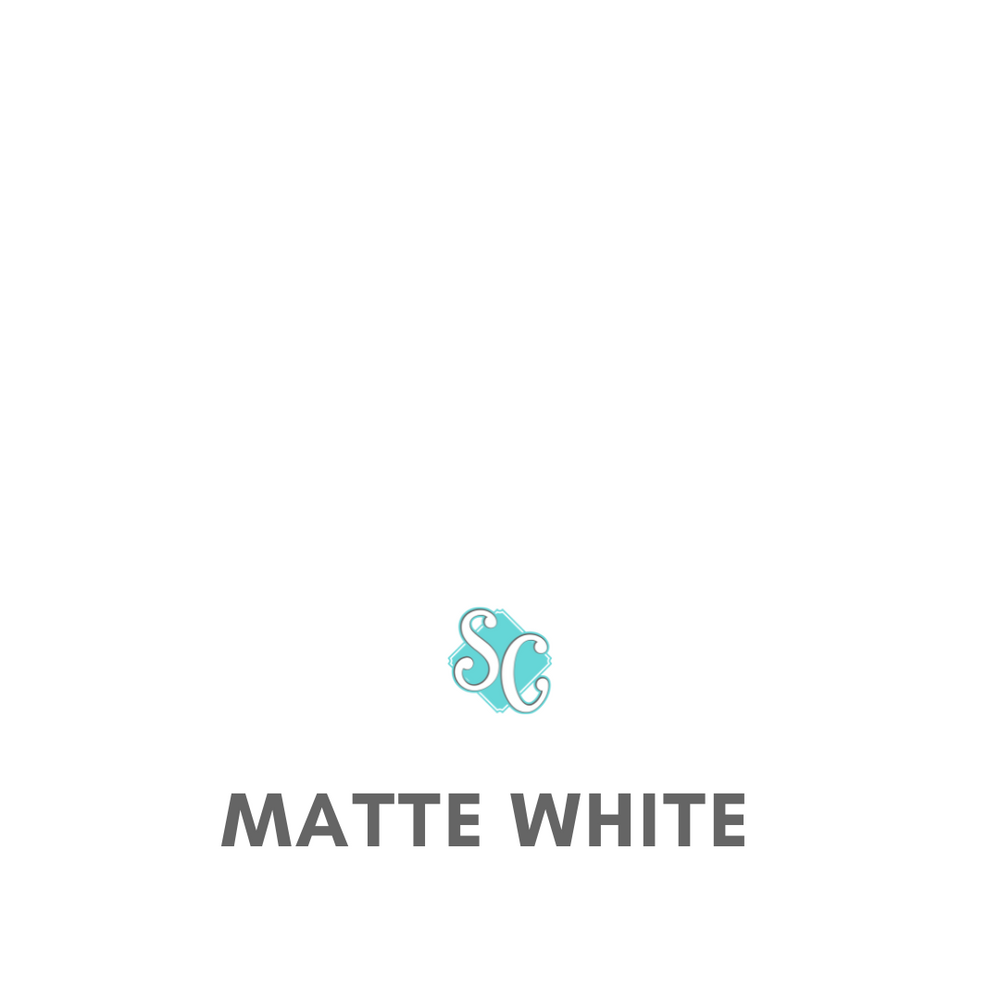 Vinilo Adhesivo Mate TECKWRAP 001 - Rollo 1x5 Pies, Blanco Coco, Permanente, Resistente Agua, Para Manualidades
