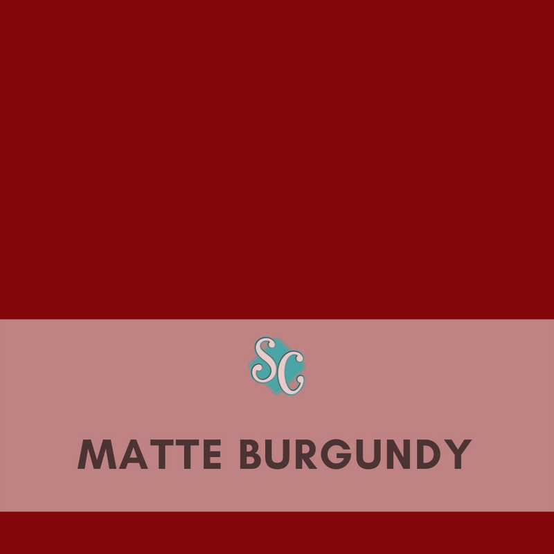 Matte Burgundy / Pie Cuadrado (12"x12")